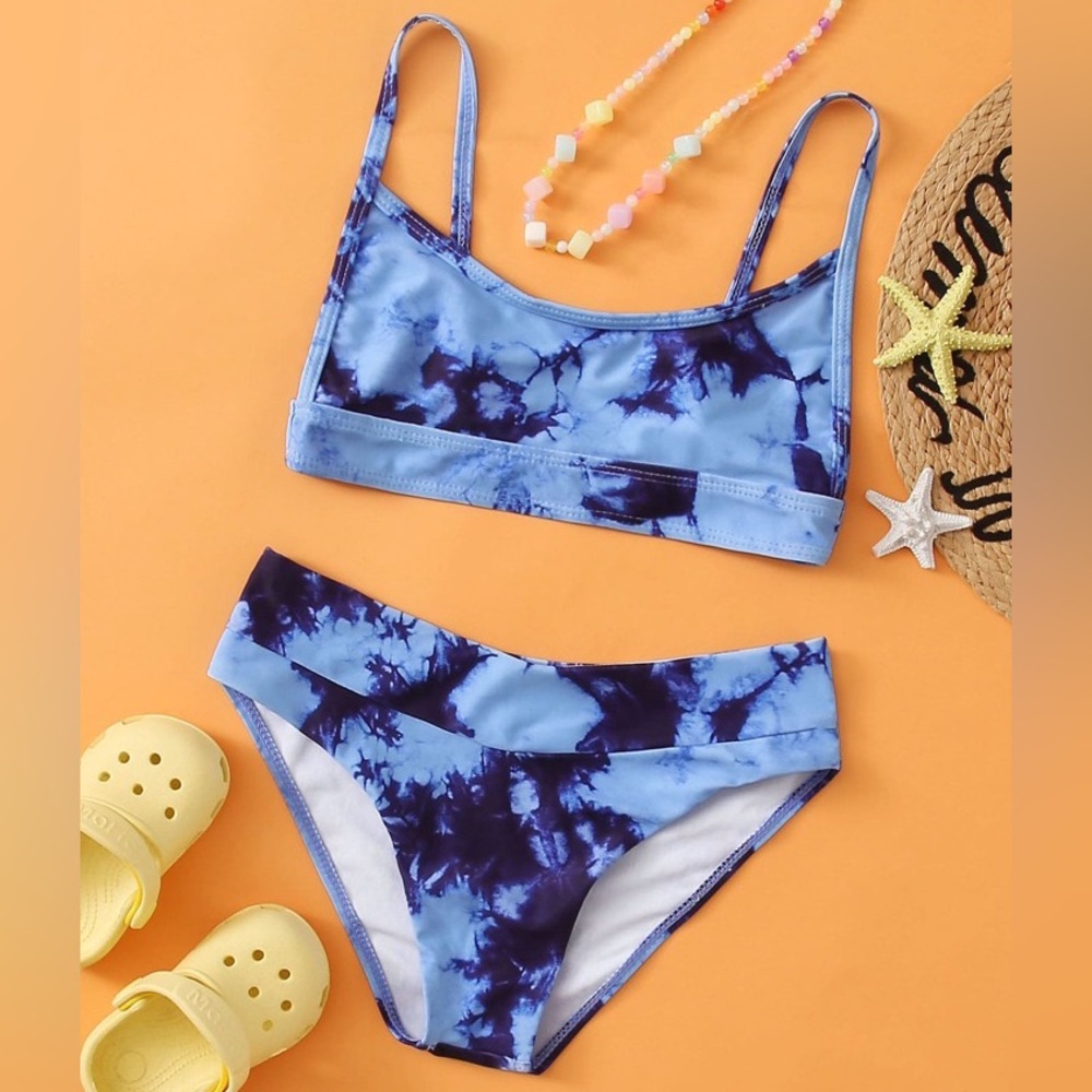 Blue Tie-Dye Bikini